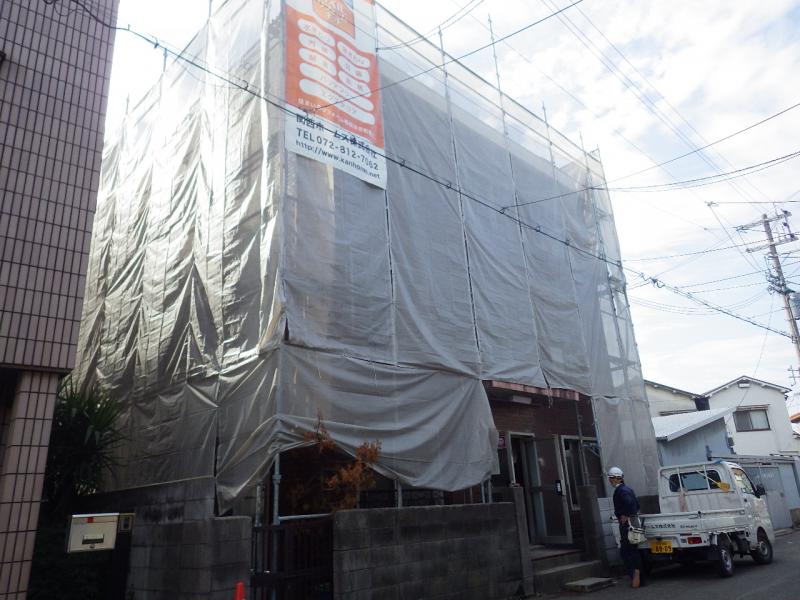 大阪市でマンション1棟外壁塗装,大阪の外壁塗装工事専門店!最高の品質と安さ!